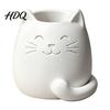 Odorless Pen Container Holder Cartoon Cat Shape Desk Organizer Smooth Surface Decorative
