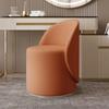 Modern Luxury Swivel Vanity Stool with Backrest: Solid Wood Makeup Chair