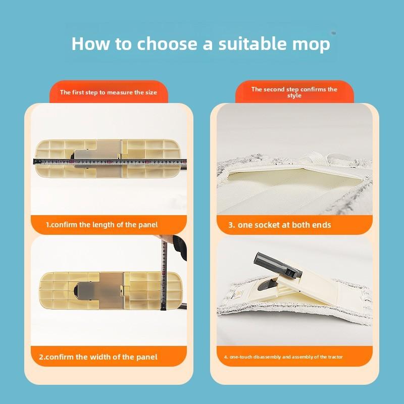 Replacement Mop Flat Cloth With Microfiber Fabric For Household Tool Cleaning