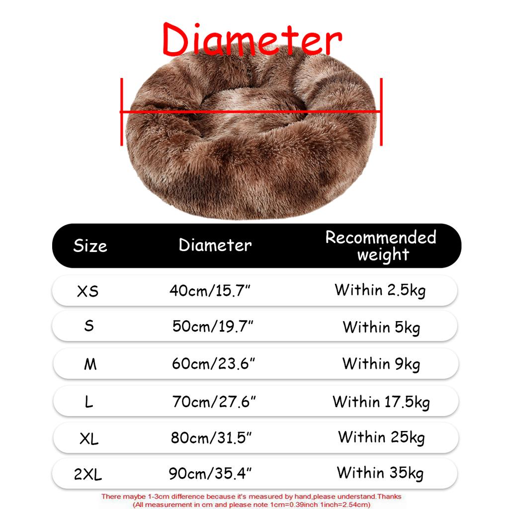 Rundes Haustierbett für große, mittelgroße und kleine Hunde, Hausbett, weiches Katzenbett, langes Hundehaus aus Plüsch für Hunde, warmes Schlafen im Winter
