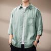 Men S Short Sleeve Solid Color Casual Summer Loose Fit Shirt