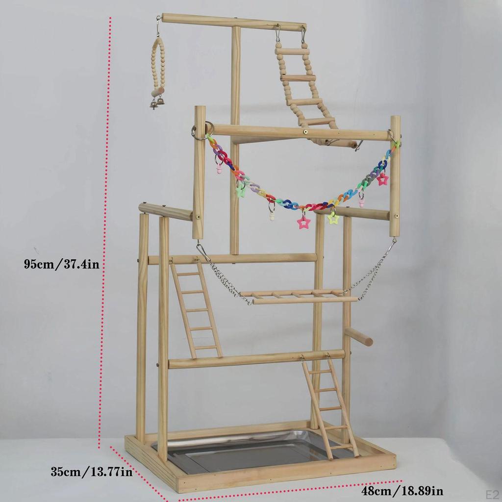 Parrot Playstand Playground Climb Cage Accessories Bird Activity Center Play Stand
