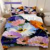 Flower Painting Pattern Bedding Quilt Set Quilt Cover Pillowcase Home Decoration Birthday Gift (1 * duvet cover + 2 * pillowcase, without core)