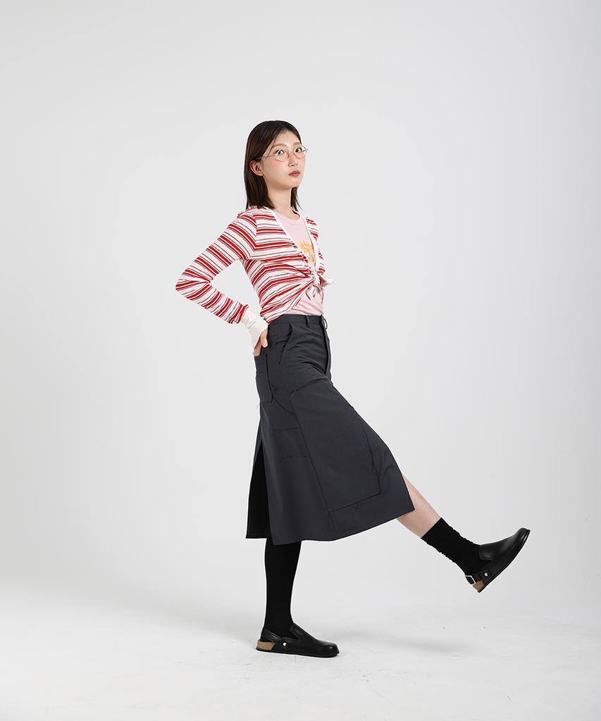 Cotton Rivers Club Double-Edged Skirt (Navy)