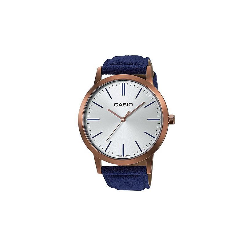 

Casio 50 meters waterproof quartz movement leather strap Japanese and Korean watch women s watch silver dial LTP-E118RL-7A серебряный