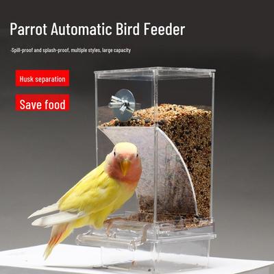 Anti-Spill Splash-Proof Hanging Bird Feeder for Parakeets and Cockatiels