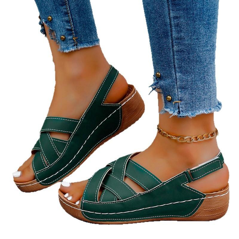 Women's Plus Size Wedge Thick Platform Flip-Flops Casual Sandals 2025 Summer New Style