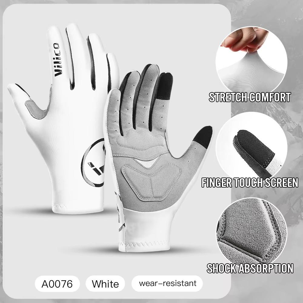 Breathable Long Full Fingers Touch Screen Fitness Gloves New Cycling Gloves  Riding Racing