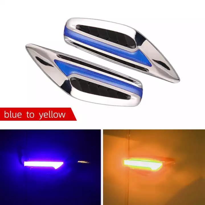 2Pcs LED Car Dynamic Side Marker Turn Signal Lights ABS Waterproof Flowing Decorative Light
