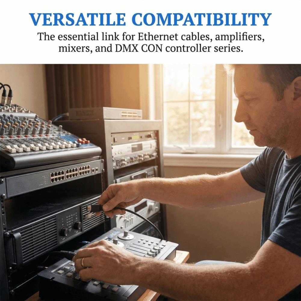 Flexible DIN 5 PIN to RJ45 Cable Audio Connection Cable for Ethernet Cables Amplifiers