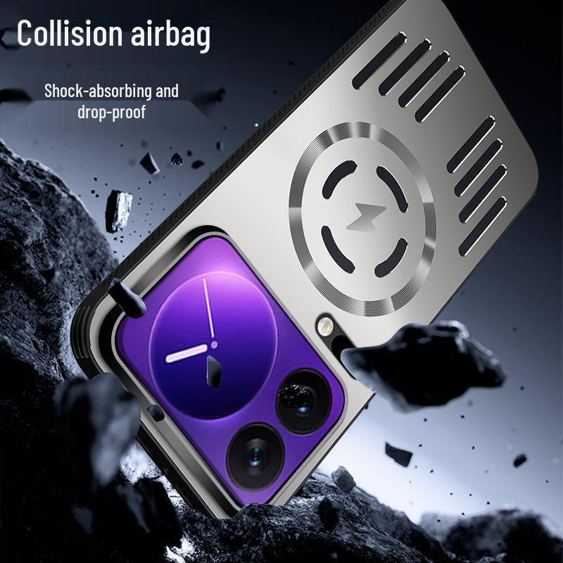 

Xiaomi 17ProMax Aluminum Alloy Heat Dissipation Protective Case Xiaomi 17Pro (Large Hole Lens)