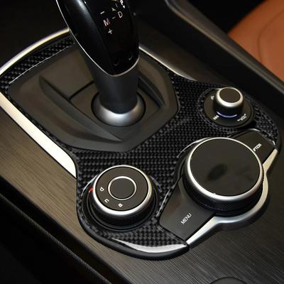 Pro Alfa Romeo Giulia 2015-2023 Kryt dekorace panelu řadicí páky do auta Ozdobná lišta Nálepka Uhlíkové vlákno Auto Interiérové doplňky
