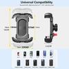 Bike Motorcycle Phone Holder With 2 Clamps, [New Generation] Bicycle Cell Phone Mount Better Suited For Flat Handlebars & Bicycle Stems, Electric
