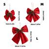 Christmas Tree Fabric Bows Decoration Durable Handcrafted Cloth Christmas Bows Ornament for Year Use