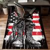 1PC Custom Name American Soldier Tribute Theme Floor Mat Ideal for Living Room, Game Rooms, Office, Bedroom, Floor Mat Playful Design