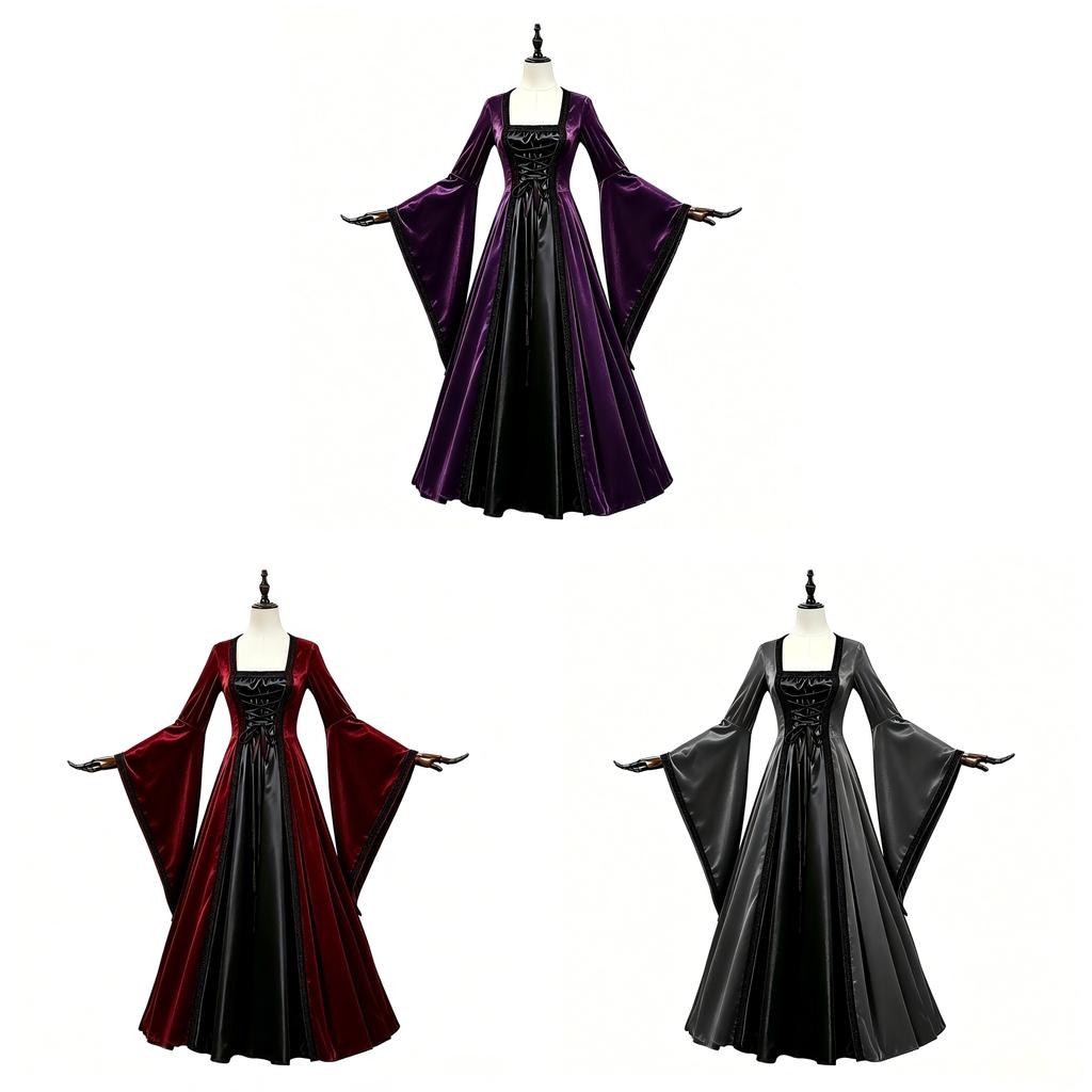 Abito Medievale Rinascimentale Con Corsetto Per Cosplay ed Eventi in Costume