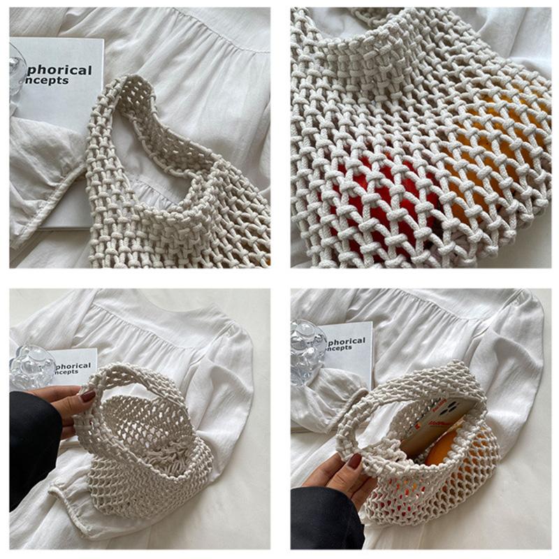 Летняя полая сумка-тоут ярких цветов Yogodlns для женщин — фото 13