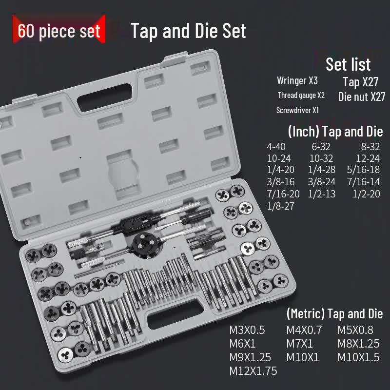 60-Piece Tap and Die Set