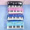 Music Notes Piano Keyboard Pencil for Case Large Capacity Pen Bags Stationery Office School Student Gifts Back To School