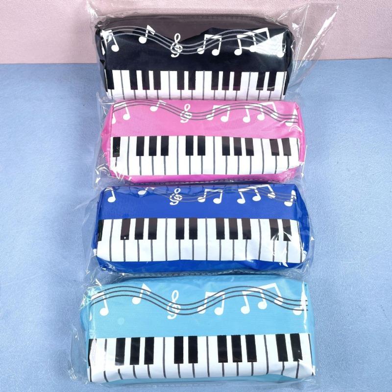 Music Notes Piano Keyboard Pencil for Case Large Capacity Pen Bags Stationery Office School Student Gifts Back To School