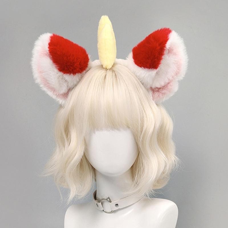 High Elasticity Plush Headbands Featuring Cute Mythical Ears Face Washing Soft Material Sensitive Skin Friendly