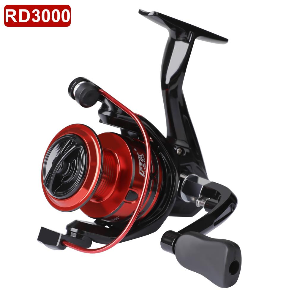 

FTK Спиннинговая катушка 1000 2000 3000 14BB Шпуля Максимальная сила сопротивления 30 кг Алюминиевая спиннинговая рыболовная катушка для морской воды 3000 красный