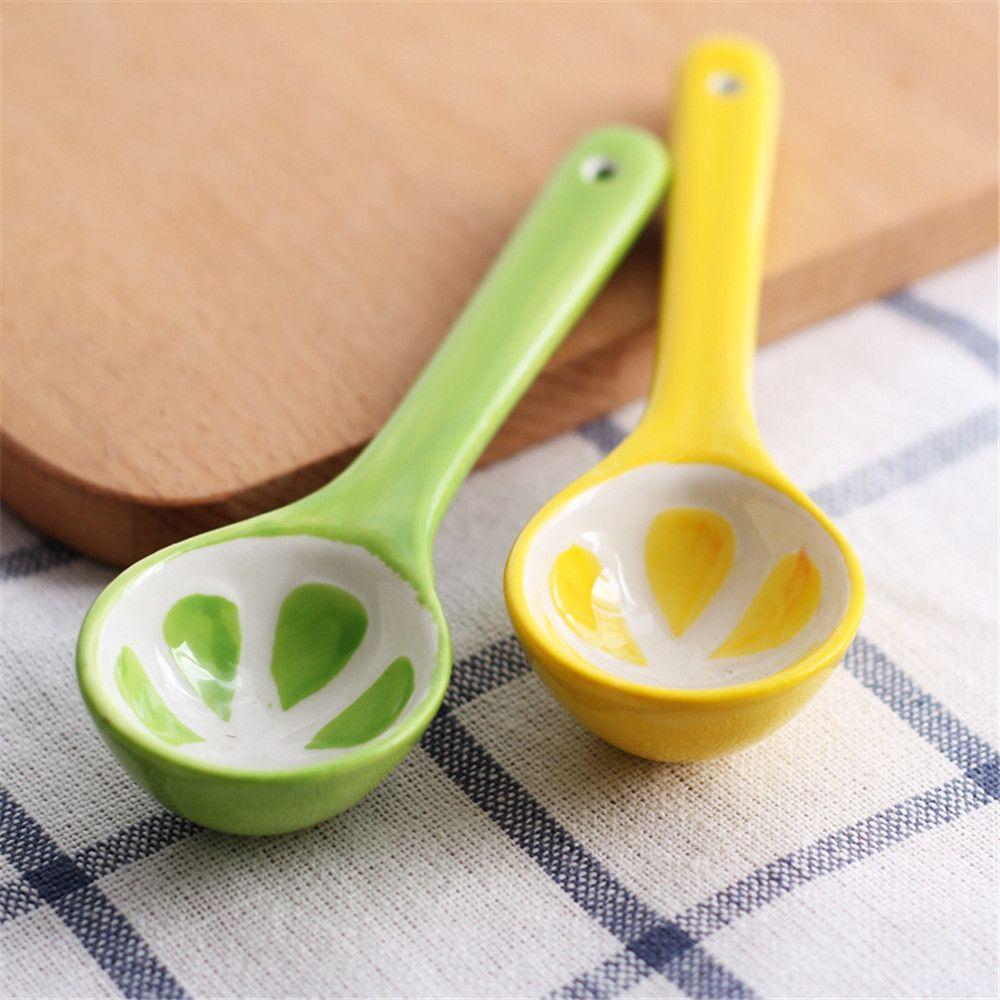 

Tableware Coffee Spoons Dessert Spoons Fruit Shape Teaspoons Spoon Cartoon limes
