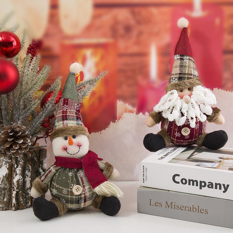 Santa Claus Doll Chirstmas Decorations Home Decor Table Elk Doll Christmas Ornaments Xmas Navidad Gifts Happy New Year 2025