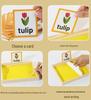 Montessori Wooden Sand Tray with English Letter Tracing Cards for Early Education & Word Recognition
