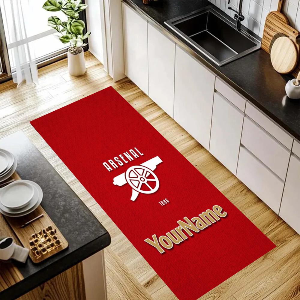 Arsenal Customize Your Name Kitchen Rug Runner Rug Laundry Mat Hallway Entryway The Best Gift Choice