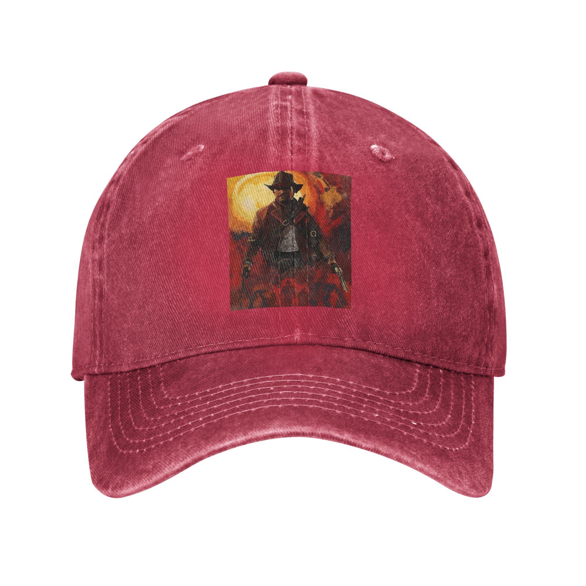 Arthur Morgan RDR2 Washed Denim Cap Casual Baseball Caps Adjustable Hat Summer Unisex Baseball Hats One Size