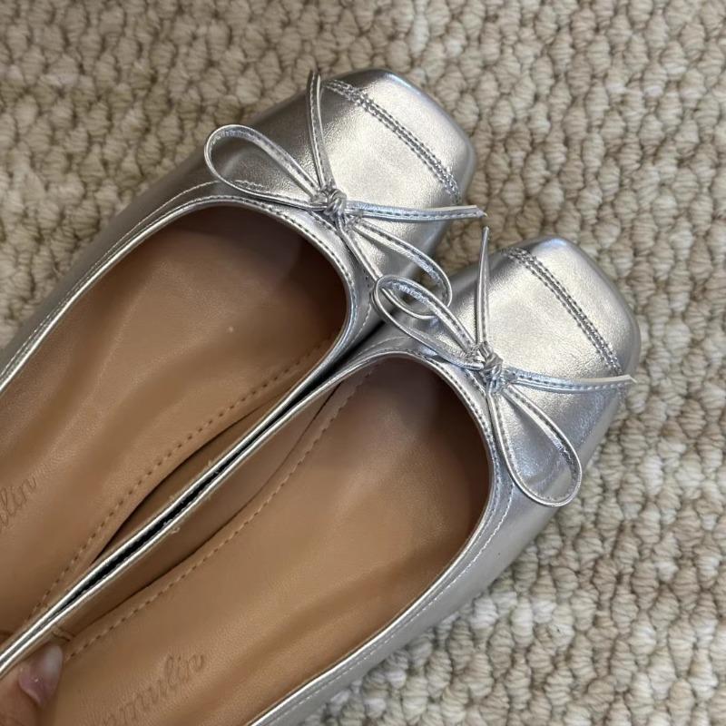 Fashion Spring and Autumn New Style Popular Women's Ballet Fashionable Flats Bow Decorative Shallow Pumps Women's Flats Zapatos Mujer