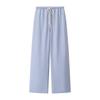 Women's High Waist Elastic Straight Leg Drape Pants with Drawstring