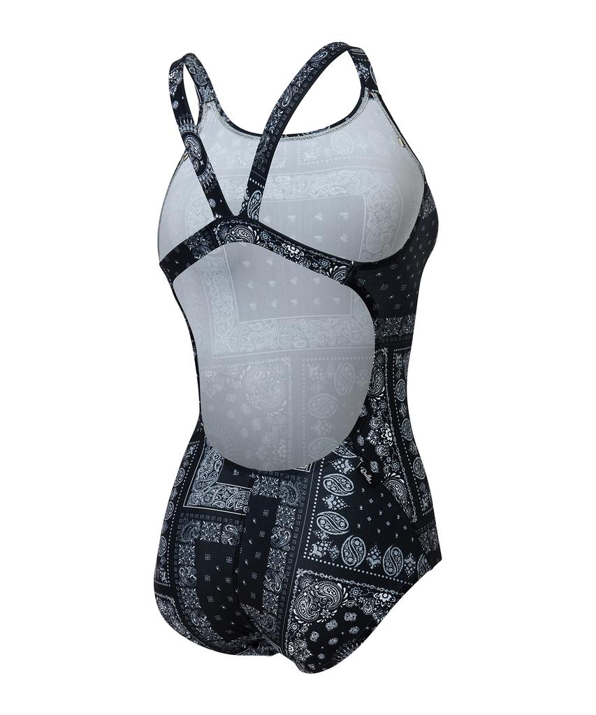 Laelliseupocheu [Qsla200 Blk] Paisley X Speedback Swimsuit Black
