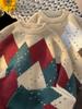 Retro Plaid Diamond Christmas Sweater: Autumn/Winter Loose Knitwear, Thick & Stylish.