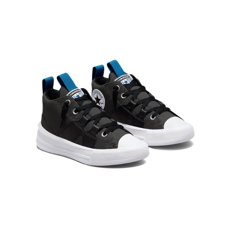 Converse Chuck Taylor All Star Ultra Easy-On Mid-Top Kids Canvas Shoes Graphite Black Kids Sneakers 372836C