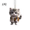 Creative Cat Gifts for Teens Acrylic Car Hanging Decor, Cute 2D Flat Rearview Mirror Transparent Ornament Pendant, Kawaii Keychain Accessories,