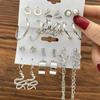 Tone Color Snake Drop Earrings Set Geometric Long Tassel Dangle Earrings Set For Women Of Earrings JewelryGeometric Drop