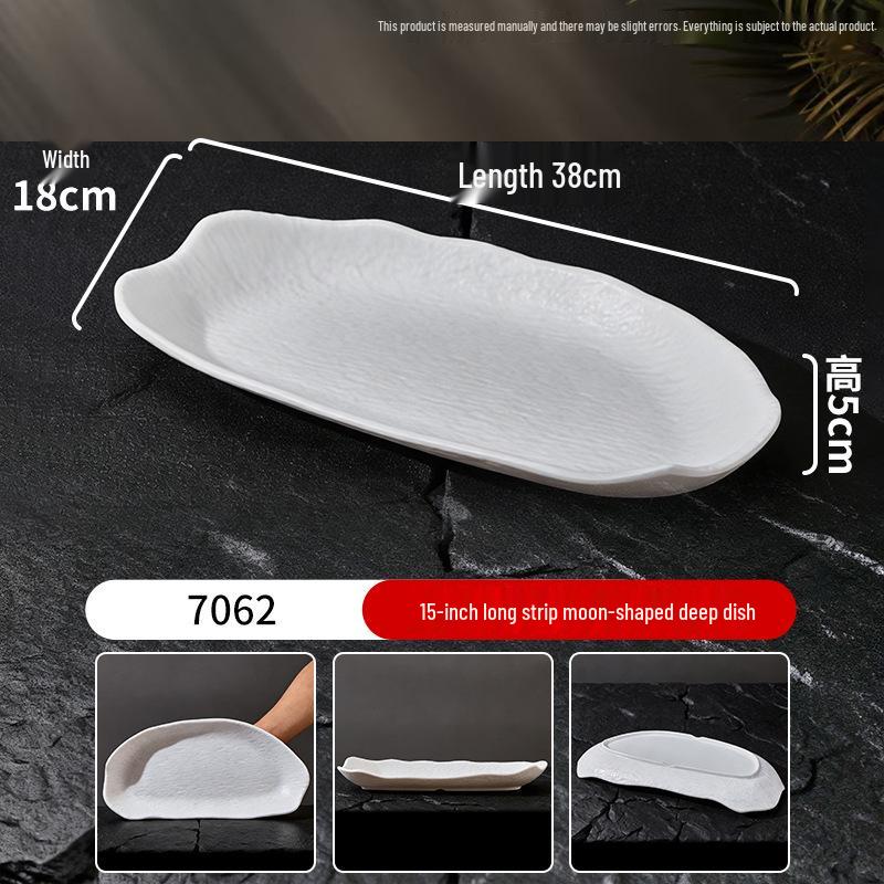 Melamine Long Sushi/BBQ/Hot Pot Plate for Beef and Cold Dishes