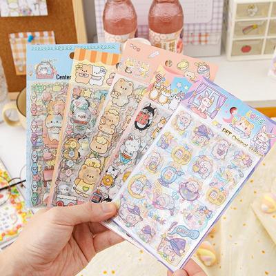 Adorable Cartoon PET Waterproof Stickers for Kids - Perfect for Decorating Journals, Water Bottles, Diaries, and More!