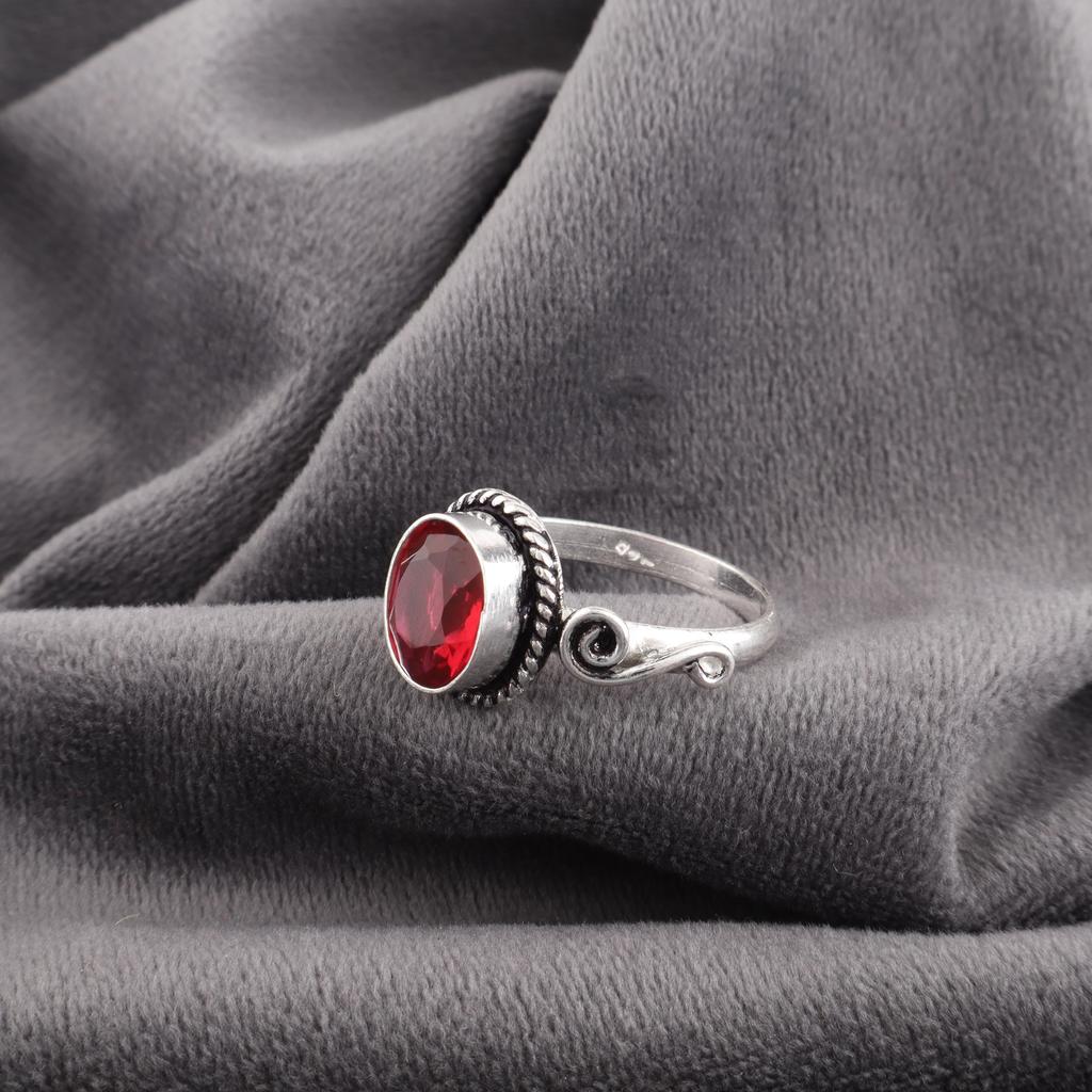 Pink Rubellite Gemstone Jewelry, 925 Solid Sterling Silver Ring, Beautiful Silver Ring, Handmade Healing Ring For Women