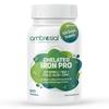 Ambrosial Iron Bisglycinate with Folic Acid, Vitamin C, Vitamin B12 & Zinc | Chelated Iron Tablets for Men & Women | 120 Vegetarian Tablets