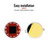 Solar Power Mortorcycle 12LED Warning Light Night Ride Tail Light Anti-rear Strobe RGB Light with Reflective Sticker