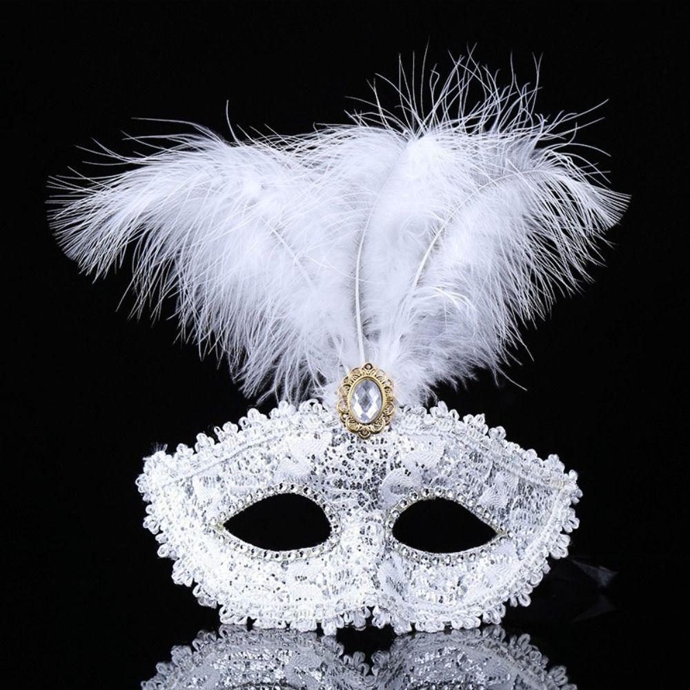 1Pcs Lace Party Mask Plastic Masquerade Mask Luxury Half Face Mask Christmas Halloween