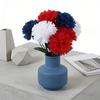 Plastic Simulation Chrysanthemum Flower Patriotic Day Flower Arrangement For Home Decoration July Fourth Celebration