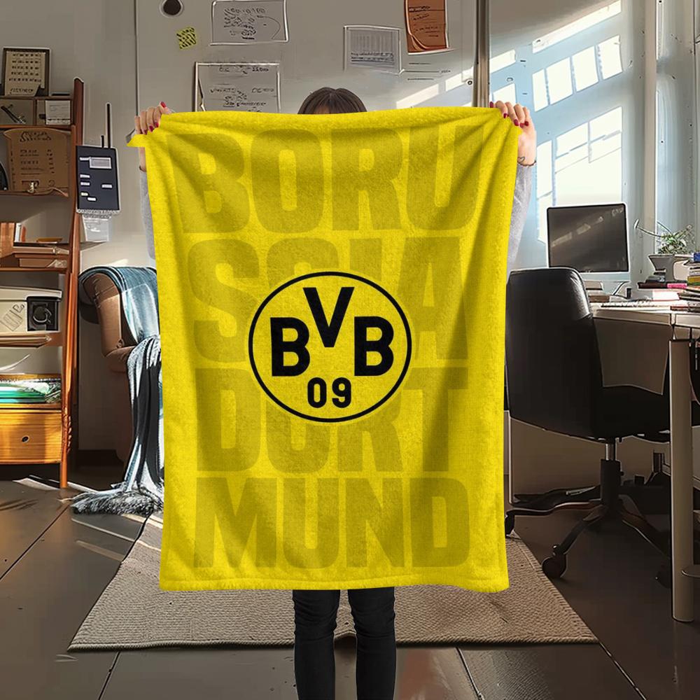 1pc Dortmund Print Flannel Blanket, High quality Comfortable for All Seasons, Home Decor, Warmth and Comfort, Perfect for Christmas Gifts29