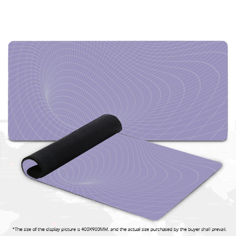 XXL 3D Vortex Wireframe Mouse Pad Geometric Tunnel Grid Abstract Art Deskmat Non-Slip Rubber Keyboard Mat Gaming Table Mousepad