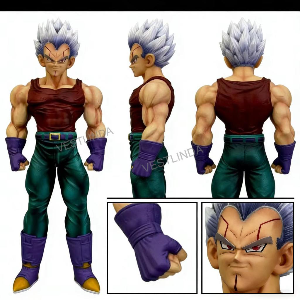 Super Saiyan Vegeta Model Movable Humanoid Robot Replaceable Arm Anime Dragon Ball Collection Desktop Decoration Toys PVC Round Sensory Compression