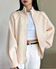 Solid Stand Collar Zip Knitted Cardigan Top Sweater Jacket