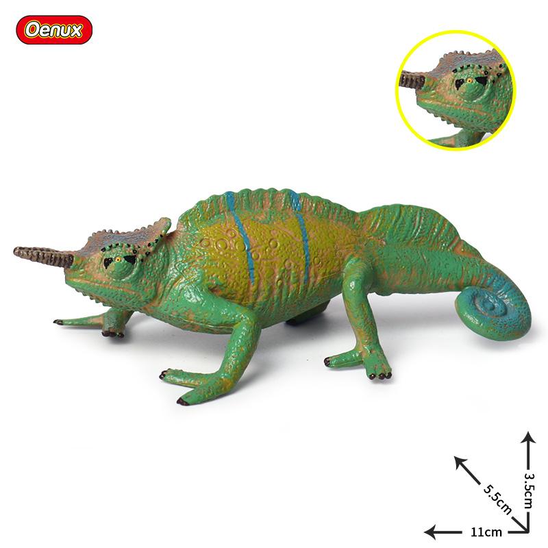 Oenux New Simulation Wild Reptile Animals Action Figures Lizard Model Figurines Kids Education Congnitive Scene Decoration Toy